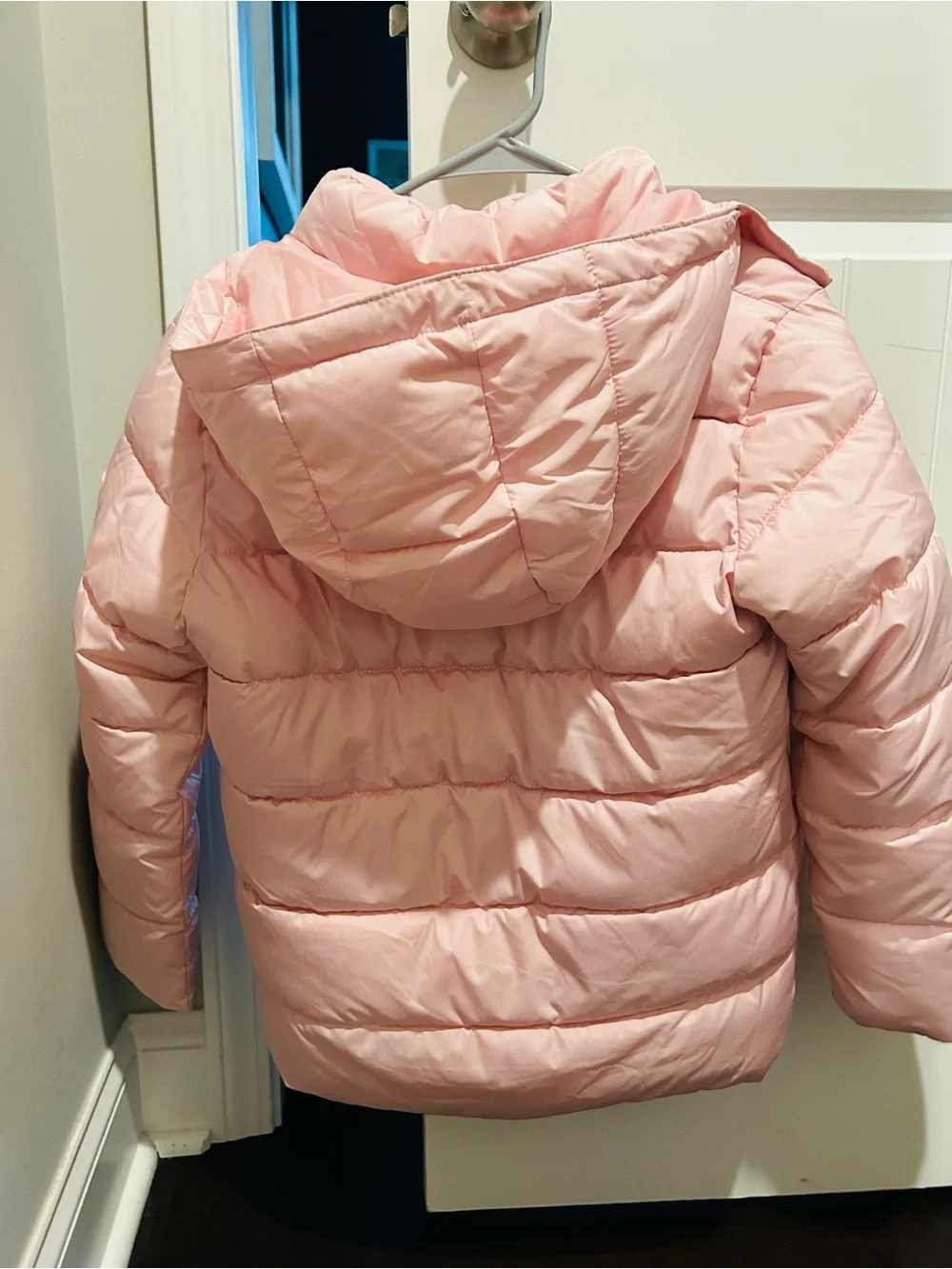 GAP Kids Pink Hooded Puffer Jacket - Lightweight Warmth